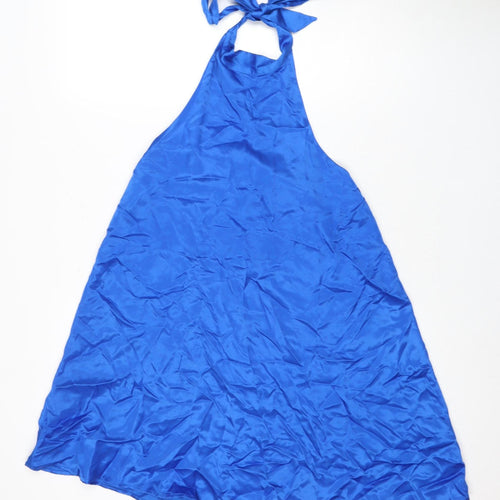 Zara Blue Halter Dress, Women's Size 8, Sleeveless