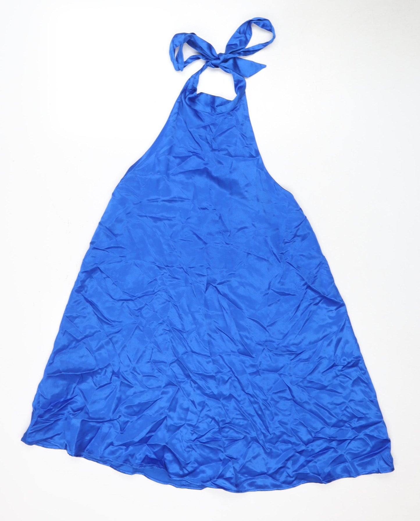 Zara Blue Halter Dress, Women's Size 8, Sleeveless