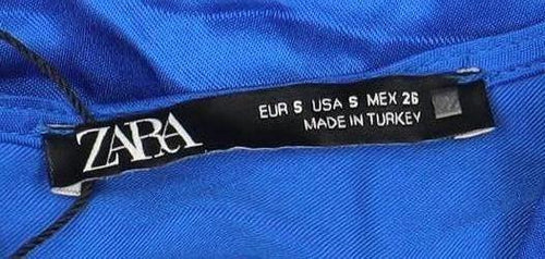 Zara Blue Halter Dress, Women's Size 8, Sleeveless