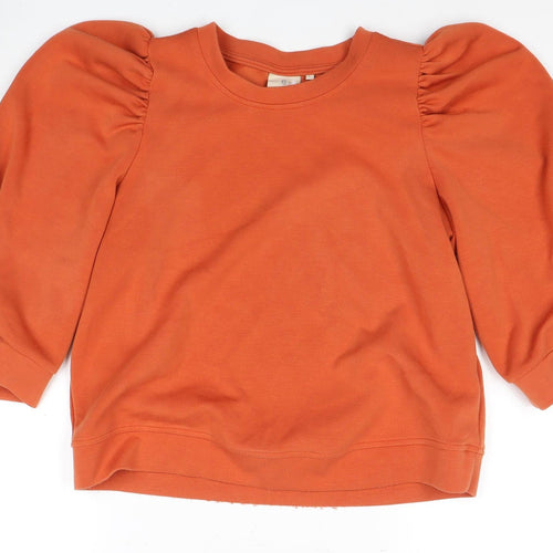 PEPPERCORN Women's Orange Top - Size L, Puff Sleeve