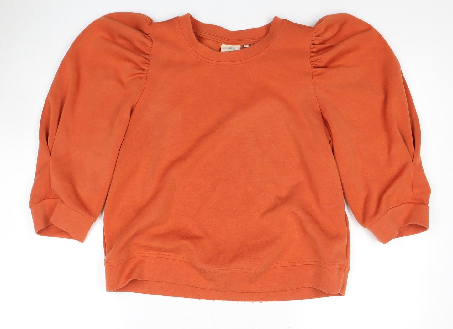 PEPPERCORN Women's Orange Top - Size L, Puff Sleeve