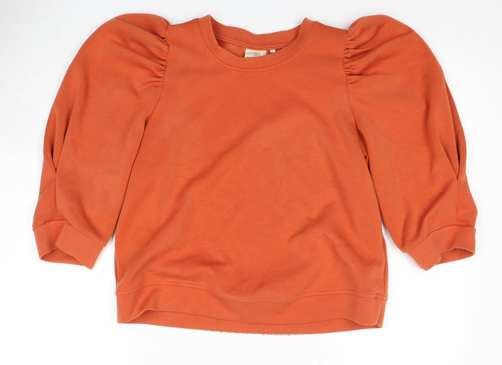 PEPPERCORN Women's Orange Top - Size L, Puff Sleeve