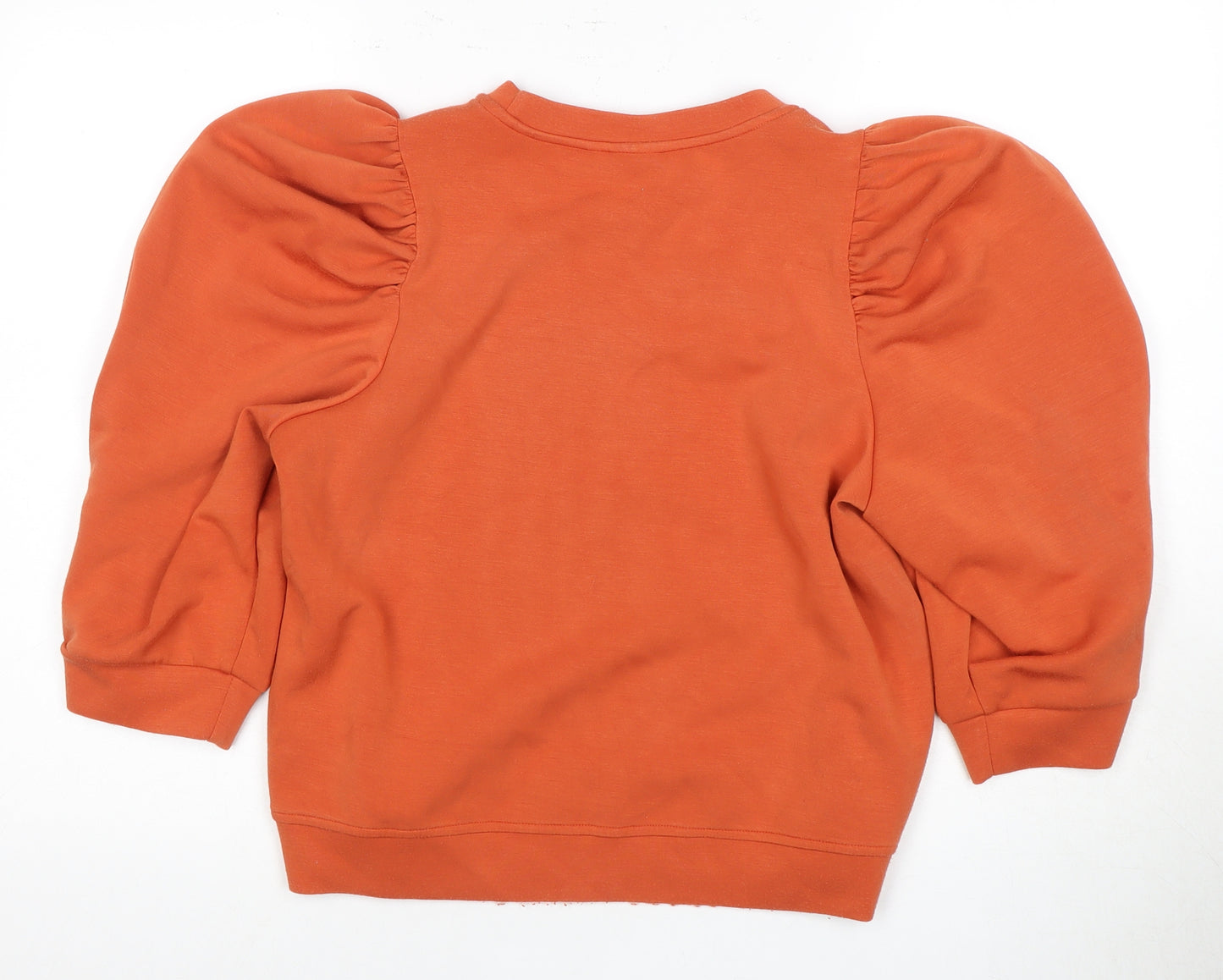 PEPPERCORN Women's Orange Top - Size L, Puff Sleeve