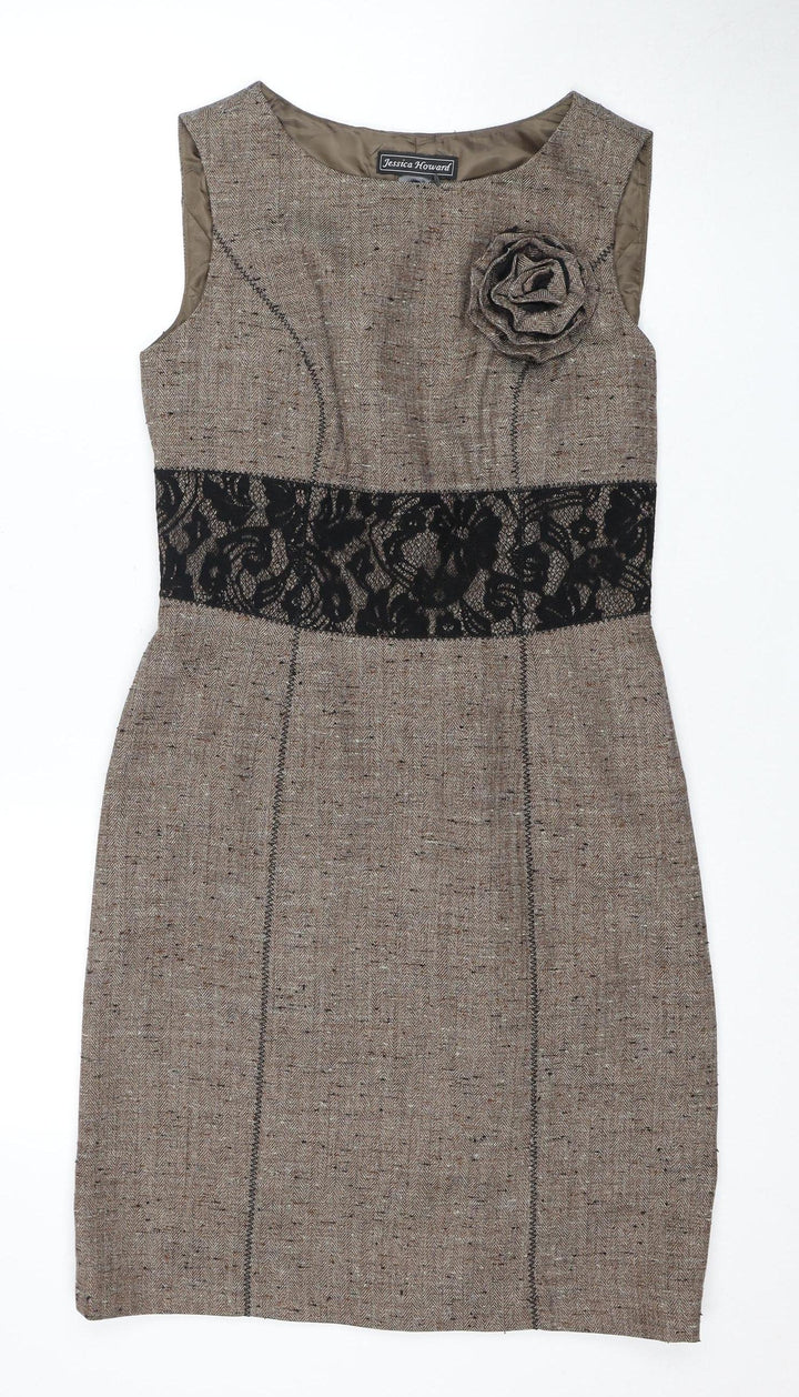 Jessica Howard Women's Brown Sheath Dress Size 10