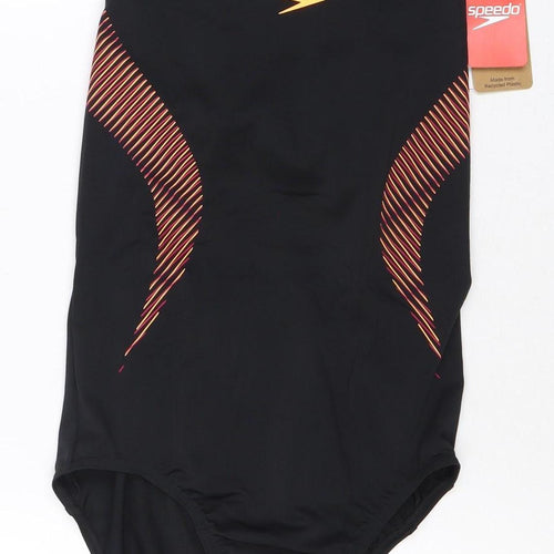 Speedo Women's Black Athletic One Piece Swimsuit Size 12