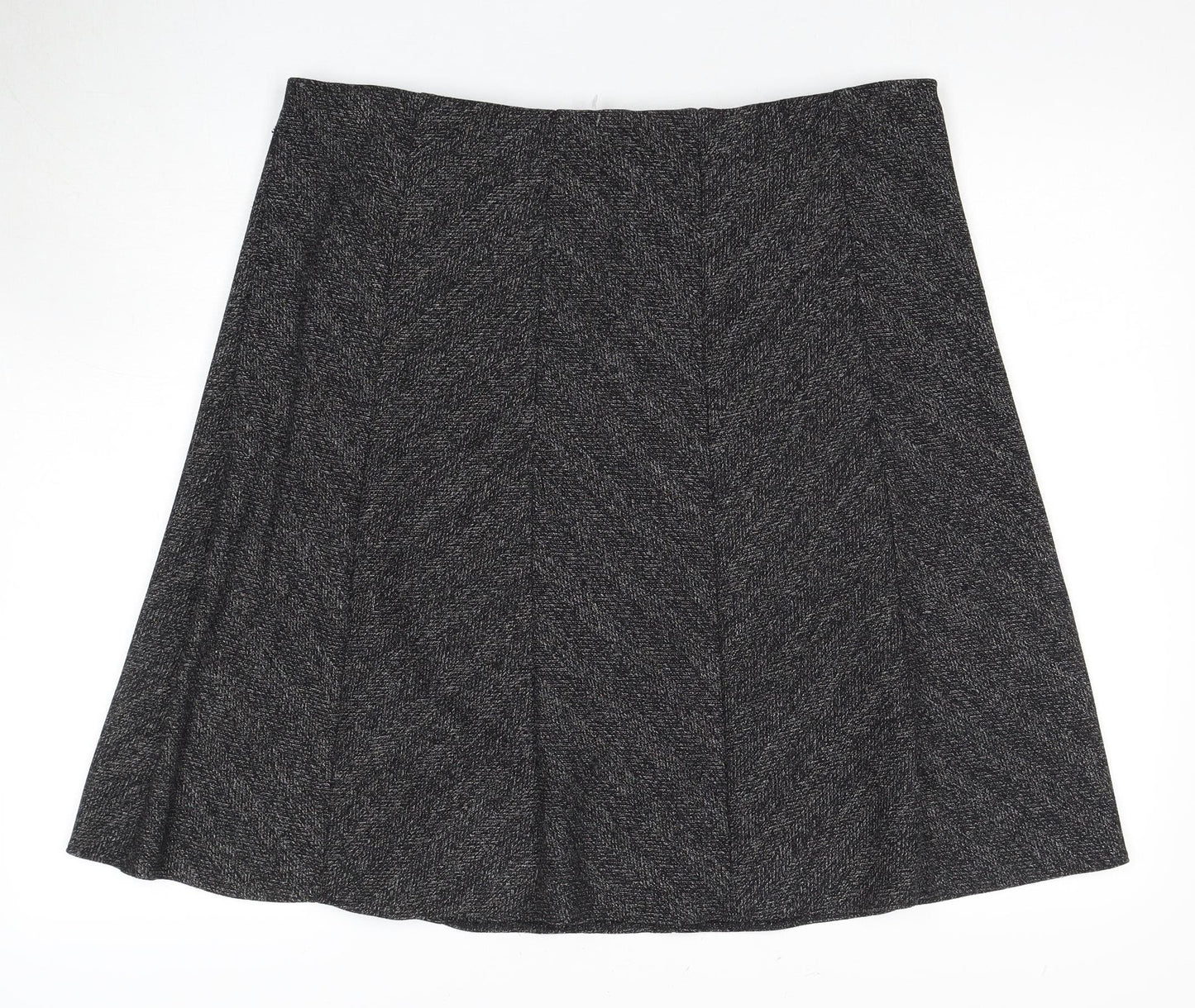 Marks and Spencer Women Black A-Line Knee Length Skirt