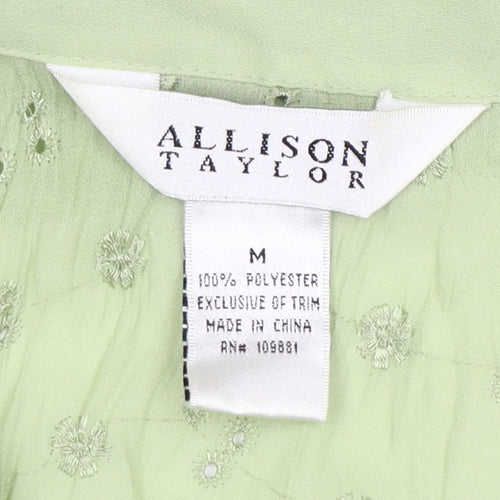 Allison Taylor Women's Green Wrap Blouse, M