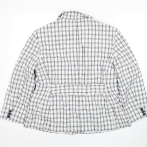 Pearle Women's Multicoloured Checked Blazer Jacket Size 12