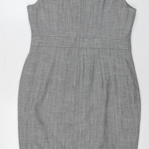 Dorothy Perkins Women's Grey Sheath Dress Size 14