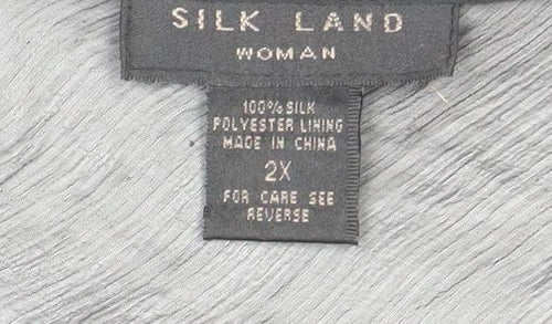 Silk Land Women's Black Flared Sleeve Blouse