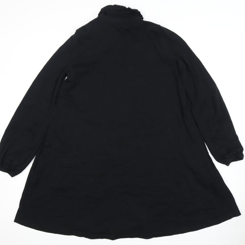 ASOS Women’s Black Shirt Dress Size 8 Cotton Collared
