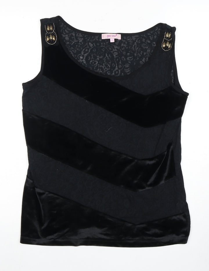Marks and Spencer Women's Black Tank Top, Size 14