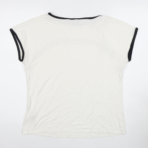 Marks and Spencer Women's White Crew Neck Top Size 14