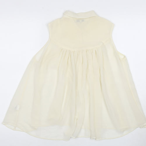 River Island Women's Ivory Embroidered Tunic Blouse Size 12