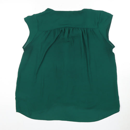 HM Conscious Green Blouse, Size 10, Sleeveless V-Neck