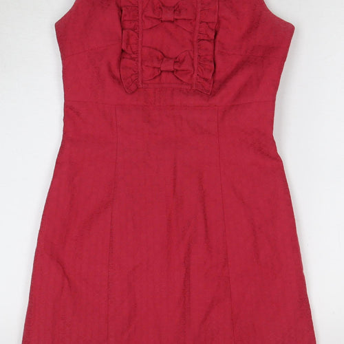 Next Women's Red Sleeveless Dress Size 8