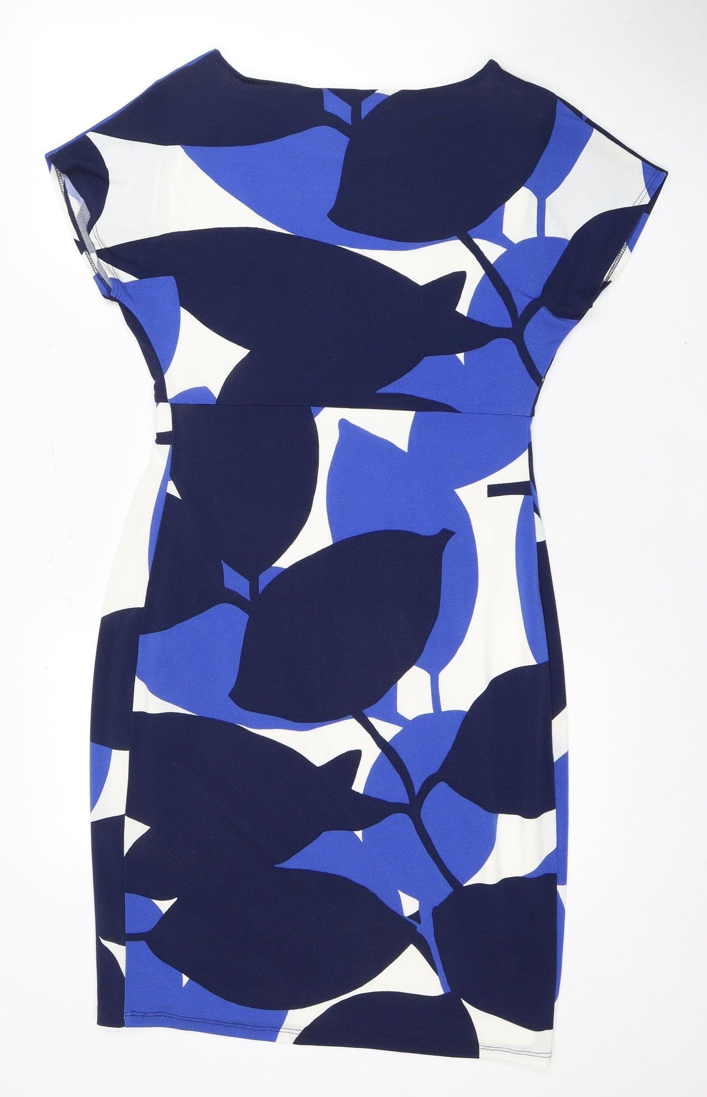 Phase Eight Blue Floral Sheath Dress, Size 12, Women's