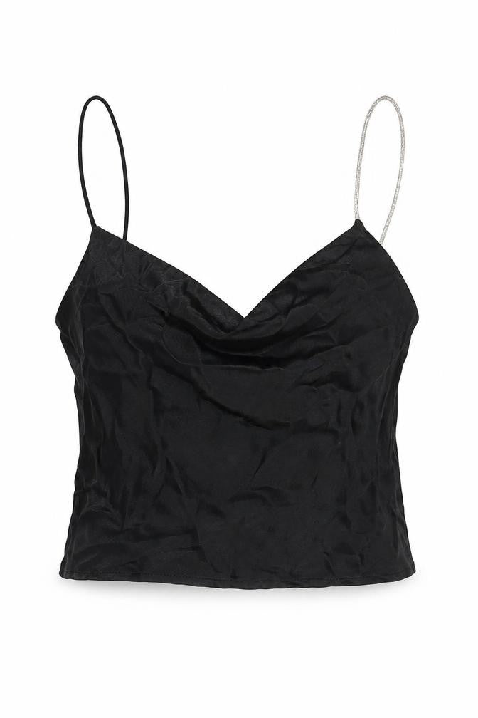 Front view of Zara Women's Black Camisole Tank -, size 8
