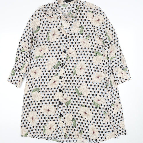 Zara Basic Women's Floral Shirt Dress, Size S