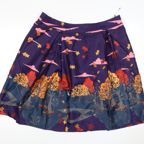 Lindy Bop Women's Purple Pleated Skirt Size 22