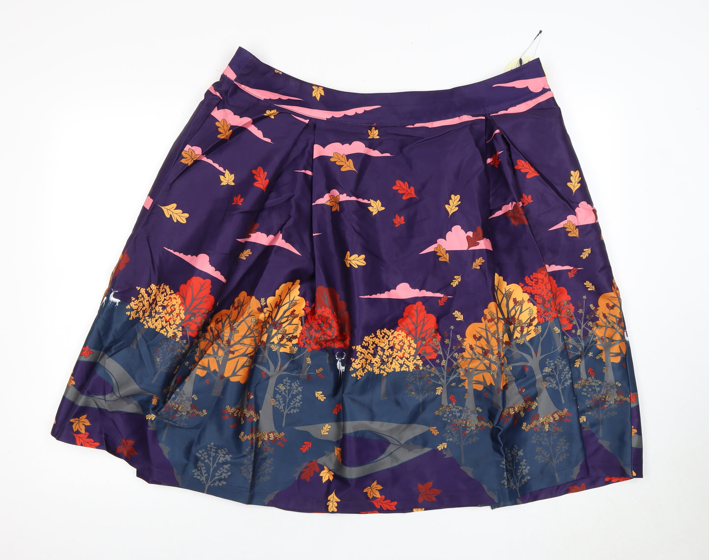 Lindy Bop Women's Purple Pleated Skirt Size 22