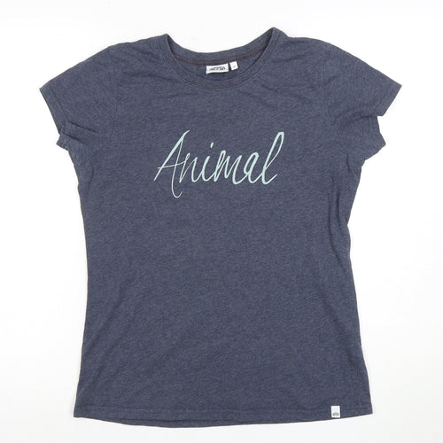 Animal Women's Blue T-Shirt, Size 10, Casual Style
