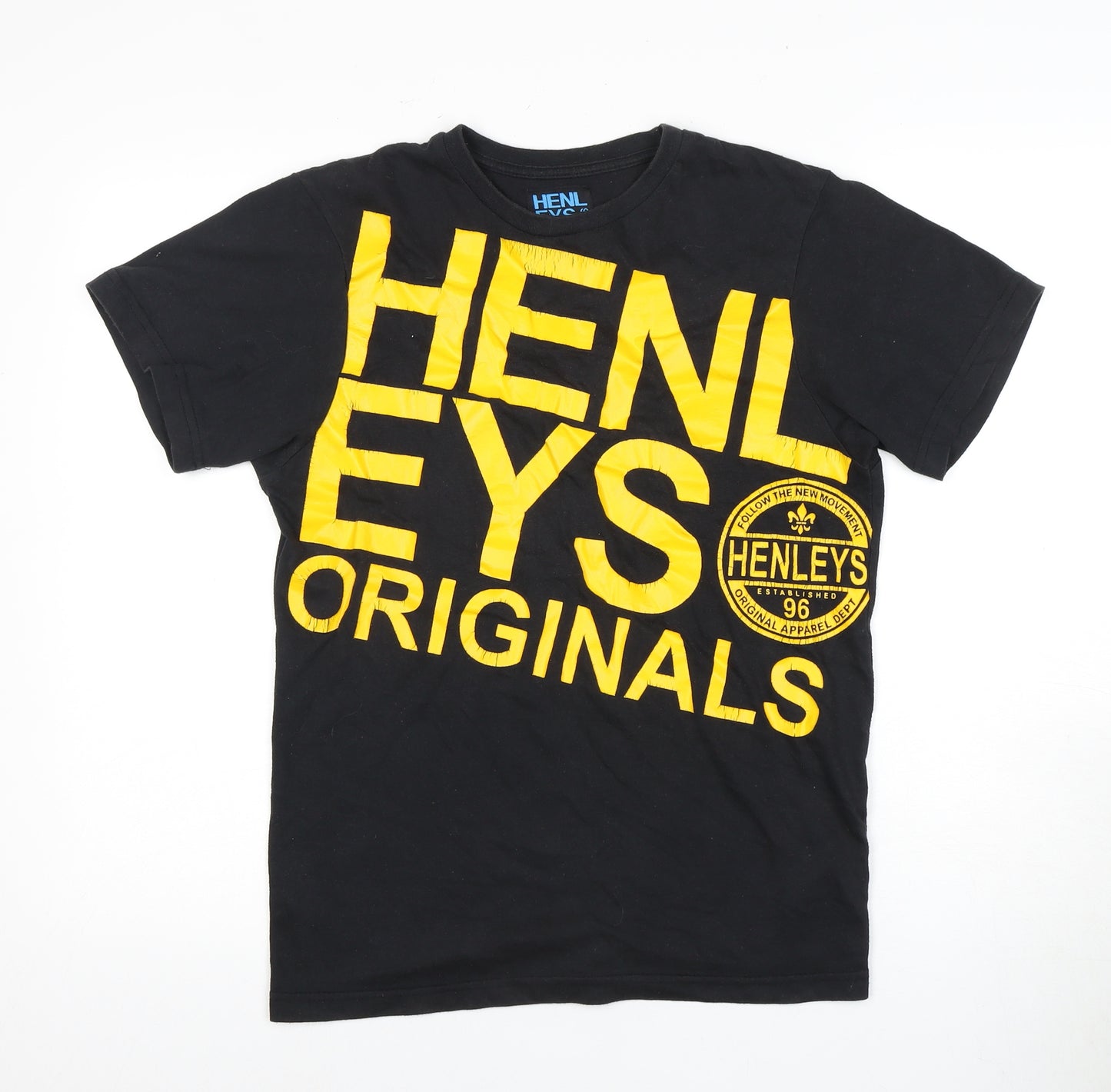 Henleys Men's Black M Short Sleeve Logo T-Shirt