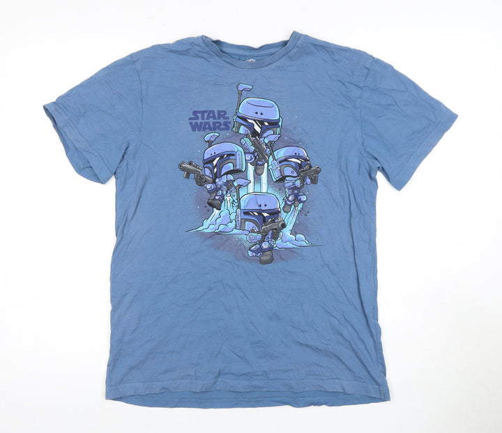 Pop! Tees Star Wars Men's Blue T-Shirt Medium