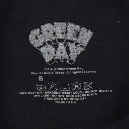 Green Day Men's Black Band T-Shirt Size S