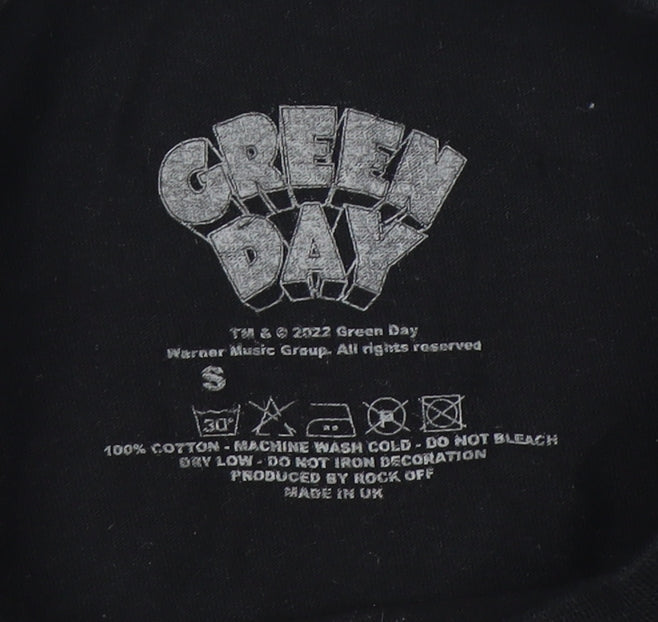 Green Day Men's Black Band T-Shirt Size S