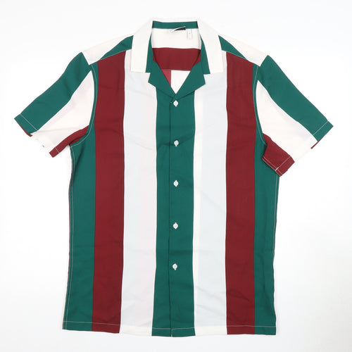 ASOS DESIGN Men's Multicoloured Striped Shirt M