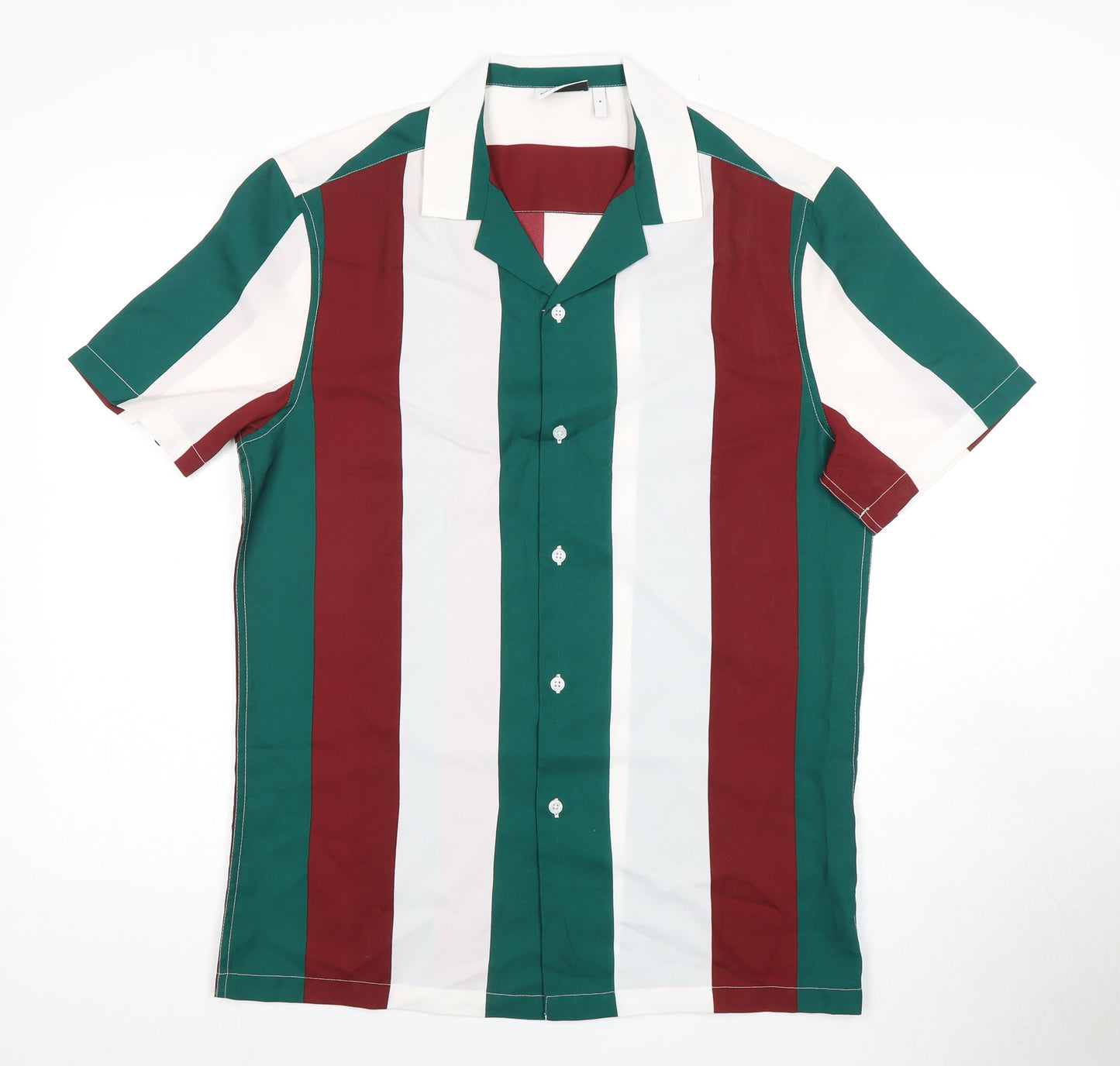 ASOS DESIGN Men's Multicoloured Striped Shirt M