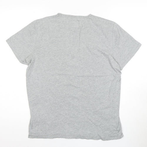 Abercrombie & Fitch Grey Crew Neck T-Shirt for Men, Size M