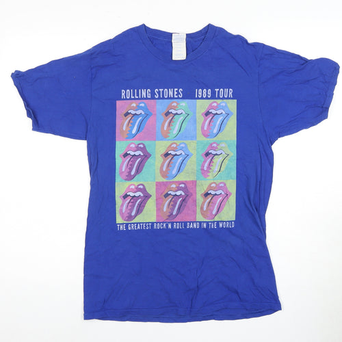 Port & Company Men's Small Blue Rolling Stones Tour T-Shirt