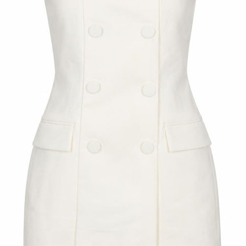 H&M Women Ivory Strapless Bodycon Dress Size 8