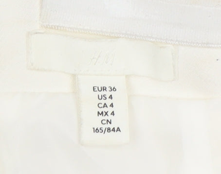 H&M Women Ivory Strapless Bodycon Dress Size 8