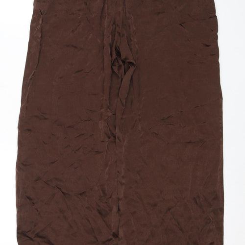 Ghost London Women's Brown Wide-Leg Trousers M