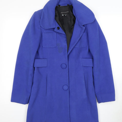 Marks & Spencer Women's Blue Mid-Length Coat Size 10