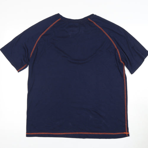 WorkWear Men's XL Blue T-Shirt, Short Sleeve, Crew Neck