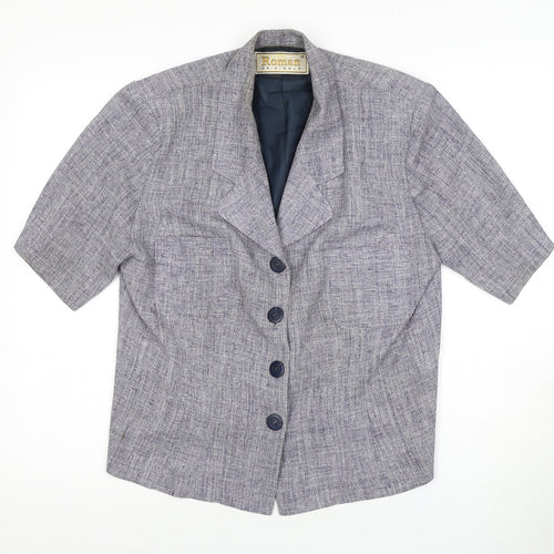 Roman Originals Women's Grey Blazer, Size 16, Regular Fit