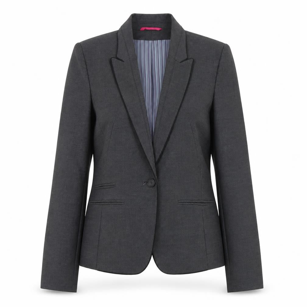 Front view of Next Women's Black Slim Fit Suit Jacket, size 8