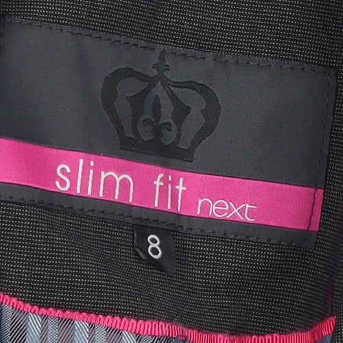 Next Women's Black Slim Fit Suit Jacket Size 8