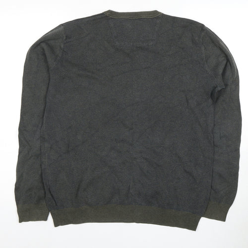 RJR John Rocha Men's Grey Cotton Pullover Jumper M