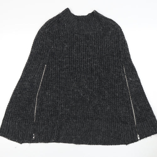 French Connection Grey Knit Cape Women XS