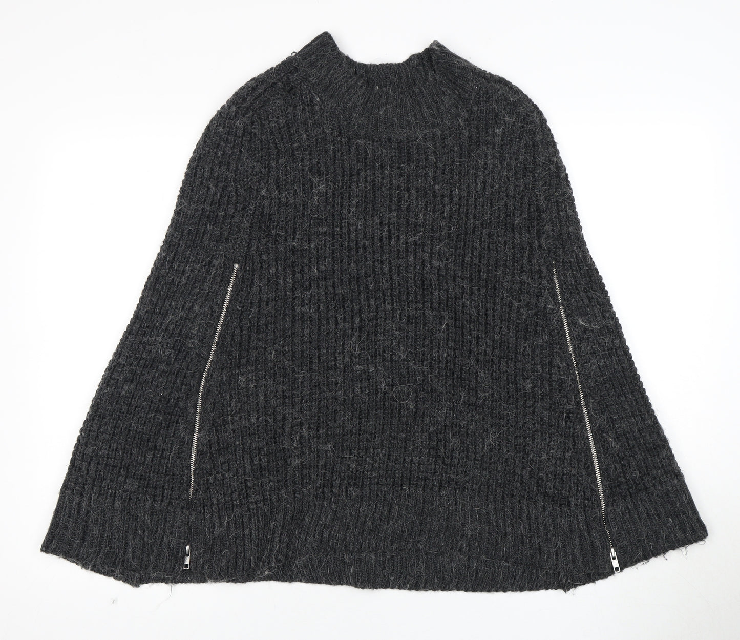 French Connection Grey Knit Cape Women XS
