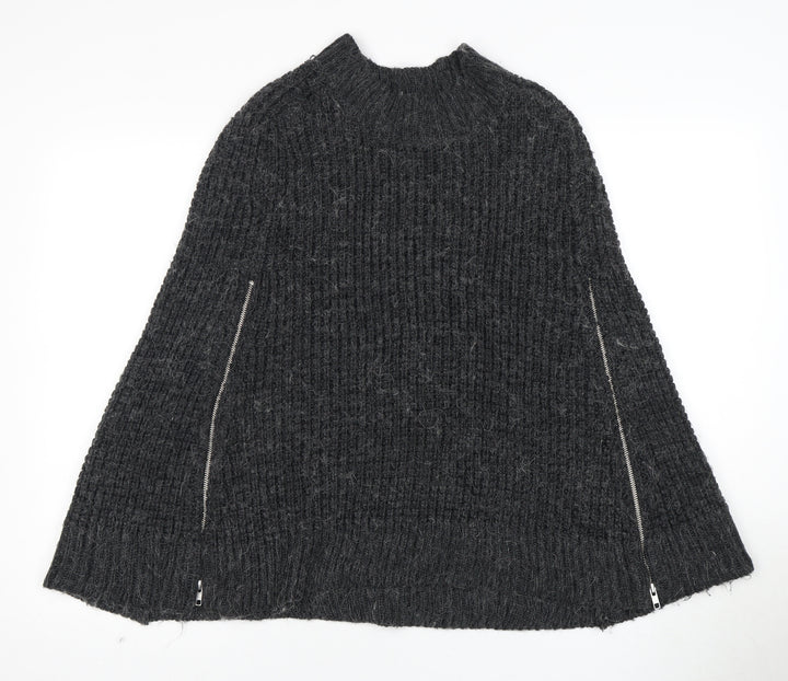 French Connection Grey Knit Cape Women XS