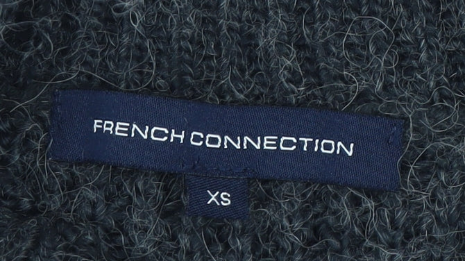 French Connection Grey Knit Cape Women XS