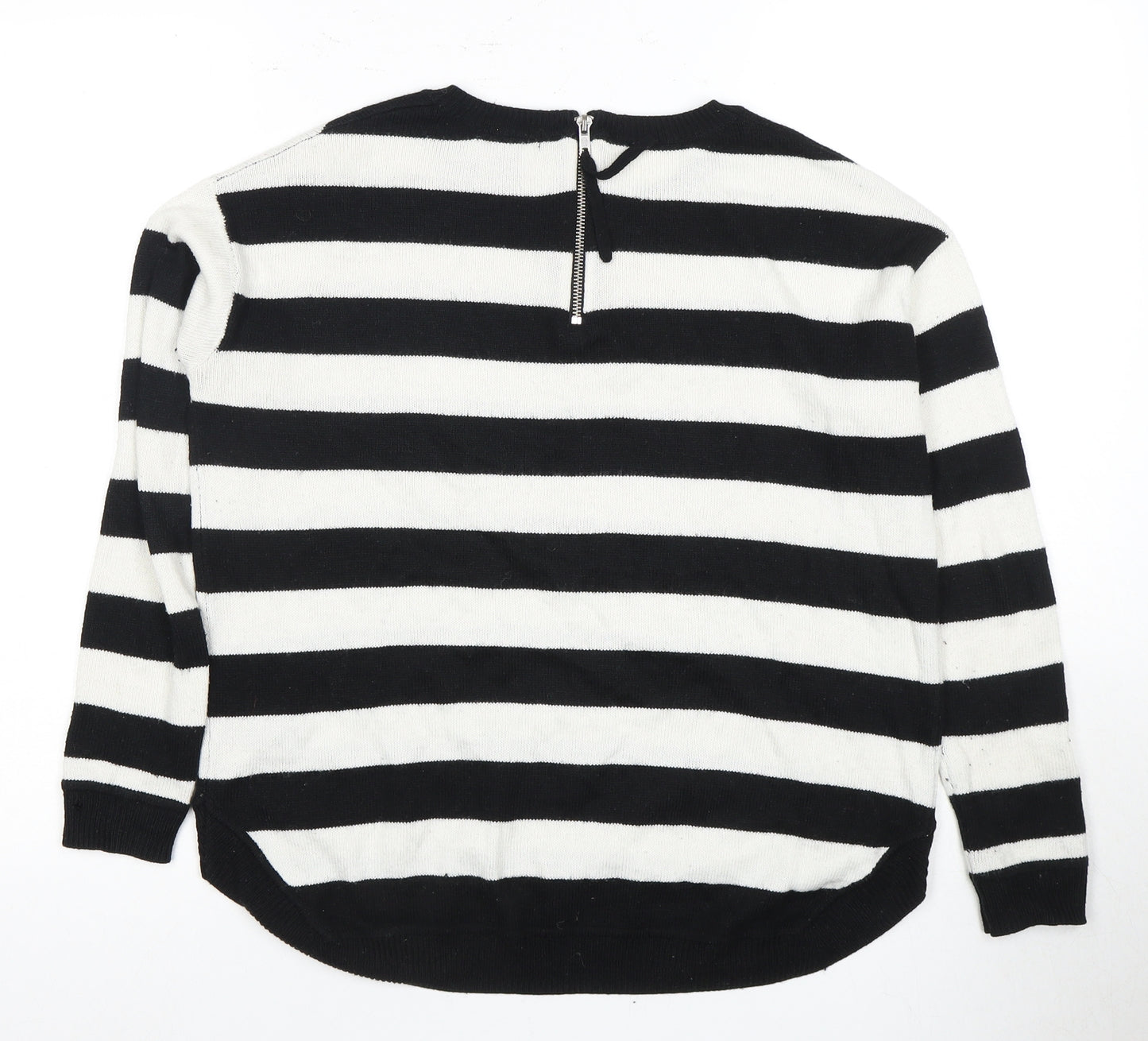 H&M Women's Black Striped Pullover Jumper S