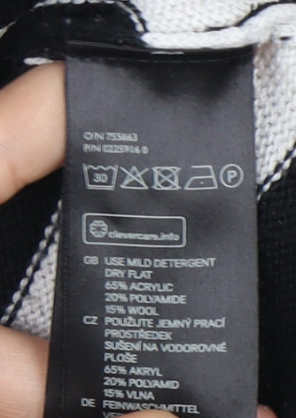 H&M Women's Black Striped Pullover Jumper S