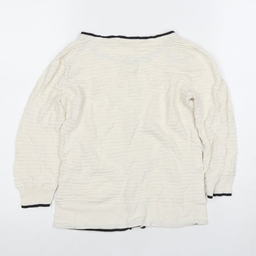 H&M Women's Ivory Button Cardigan, Size S